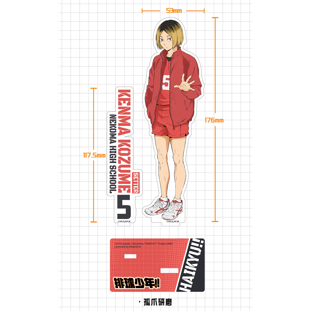 白阿尼｜台灣現貨｜正版授權｜孤爪研磨 立牌｜排球少年立牌 孤爪研磨壓克力立牌 研磨 排球少年周邊 排球少年劇場版 羚邦-細節圖2