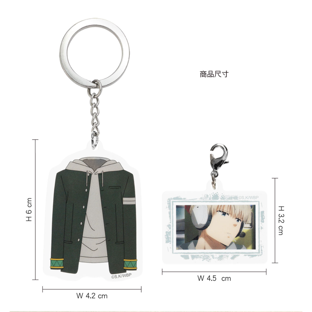 白阿尼現貨｜木棉花｜防風少年 梶蓮 制服系壓克力鑰匙圈｜防風少年吊飾 梶蓮鑰匙圈 防風鈴 梶蓮吊飾 梶蓮周邊-細節圖3