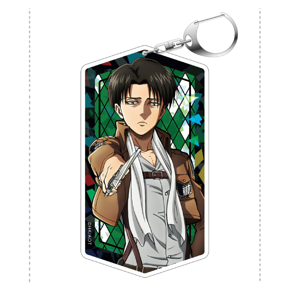白阿尼現貨｜正版授權｜進擊的巨人 里維 炫彩壓克力鑰匙圈｜進擊的巨人鑰匙圈 里維吊飾 里維鑰匙圈 兵長 進擊的巨人周邊-細節圖3