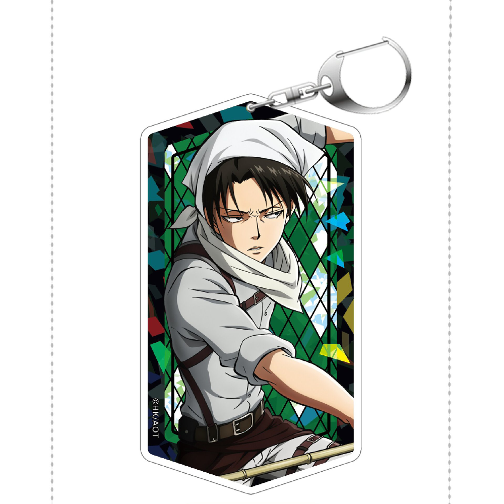 白阿尼現貨｜正版授權｜進擊的巨人 里維 炫彩壓克力鑰匙圈｜進擊的巨人鑰匙圈 里維吊飾 里維鑰匙圈 兵長 進擊的巨人周邊-規格圖3