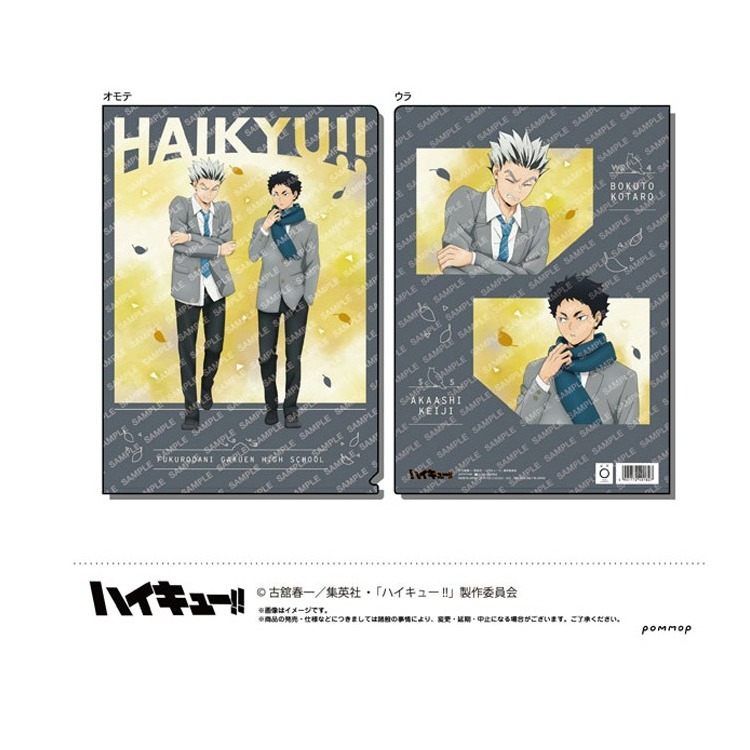 白阿尼現貨｜日版｜排球少年 天氣系列文件夾｜日向 影山 月島螢資料夾 黑尾 孤爪 及川徹 岩泉一 木兔 赤葦 排少資料夾-細節圖2