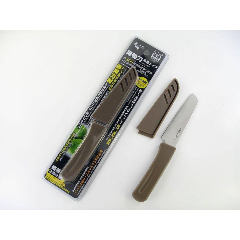 上龍 果物刀 水果刀 附套 料理刀 切刀 水果刀 小刀 附刀蓋 刀套 不銹鋼刀-細節圖2