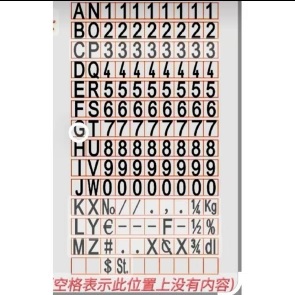 【姐妹貓印貼】英文字母+數字章 支票號碼章 發票號碼章-細節圖2