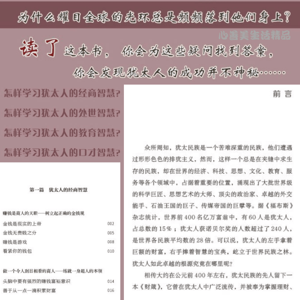 【台灣熱銷】猶太人智慧全書 猶太人教子枕邊書 猶太人教子的18條經典法則 家庭教育處世哲學書籍 【全新正版】【簡體中文】-細節圖8