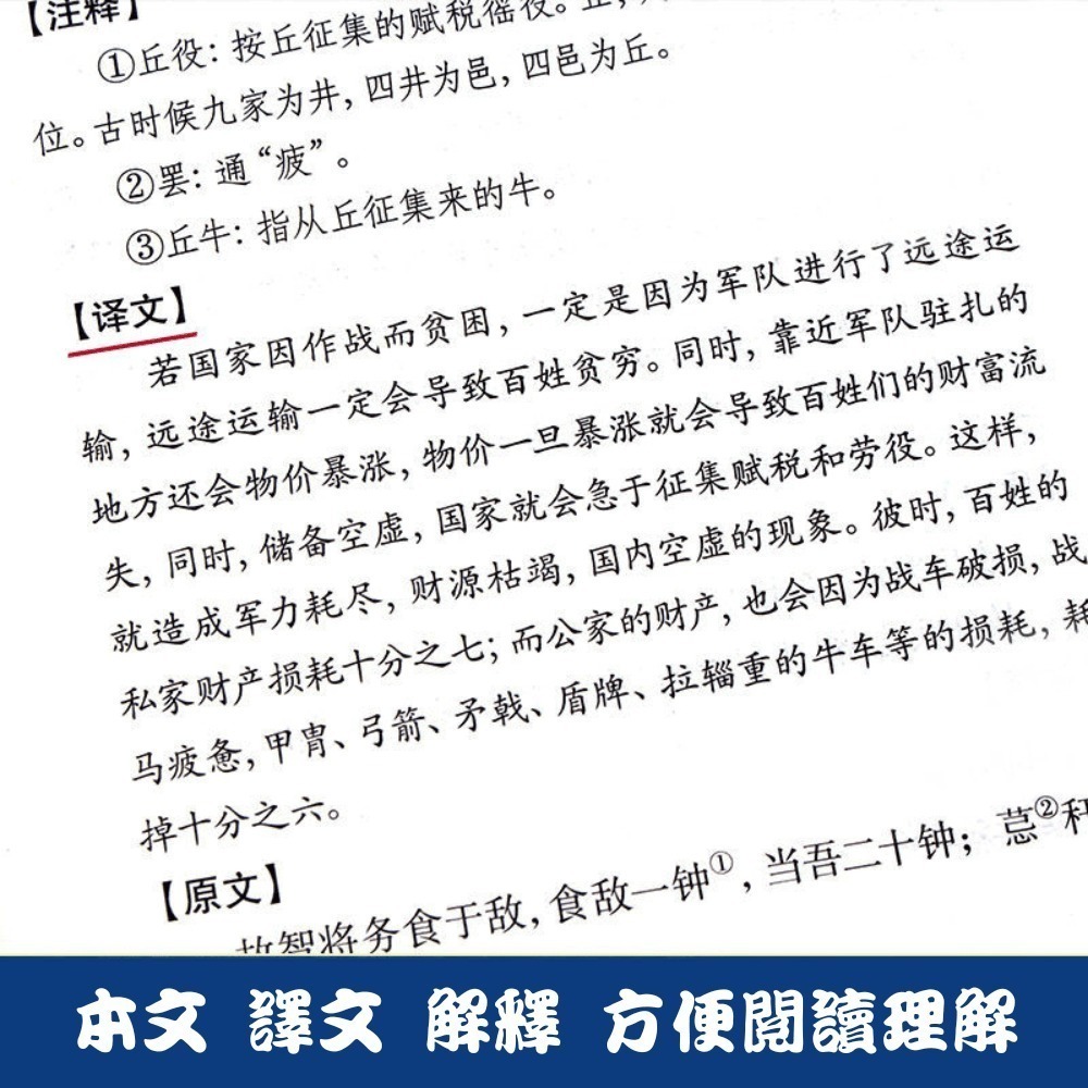 【台灣熱銷】小藍本系列~孫子兵法 三十六計 鬼谷子 六韜三略 戰國策 呂氏春秋【簡體中文】-細節圖5