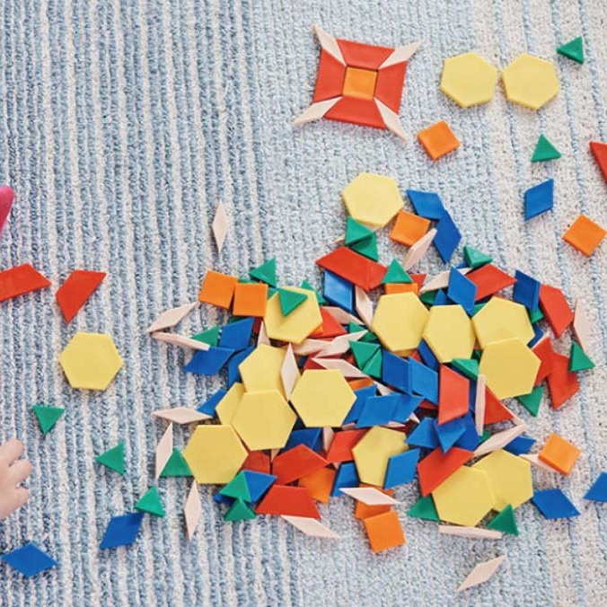 實心六形六色板 -250pcs 或 空心六形六色板 -250pcs 塑膠製 教具 USL 遊思樂  六形六色板 現貨-細節圖3