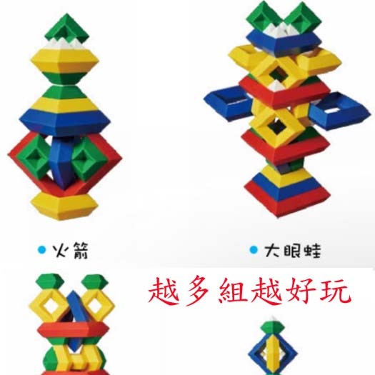 百變金塔 英文彩盒 (24pcs,附底盤) 教具 USL 遊思樂 現貨-細節圖3