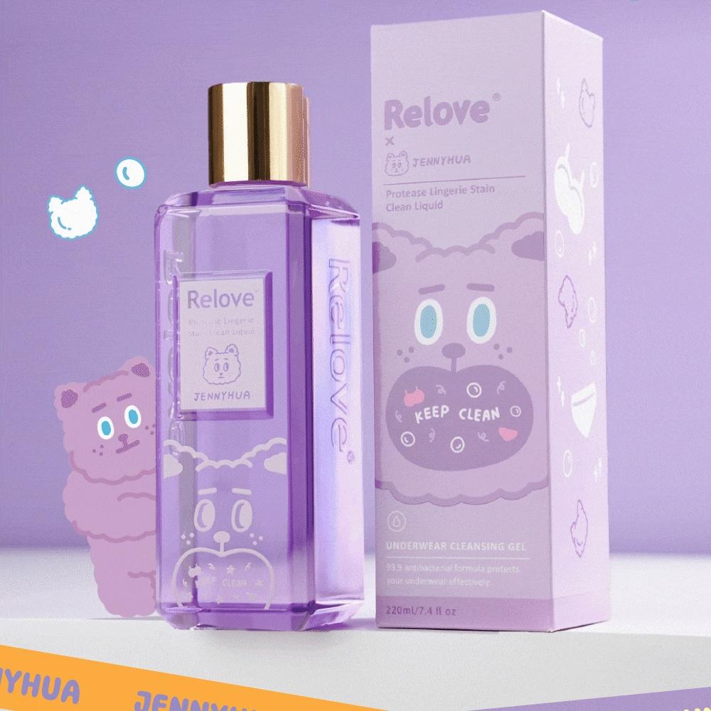 Relove｜煎妮花聯名｜限量組合｜胺基酸私密潔淨精華凝露 120ml｜蛋白酵素去漬 手洗精 220ml 限量化妝包-細節圖5