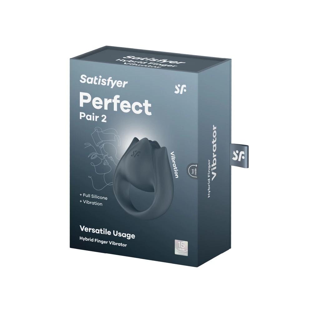 德國 Satisfyer｜Perfect Pair 2｜二合一｜陰莖環震動器 鎖精環-細節圖2