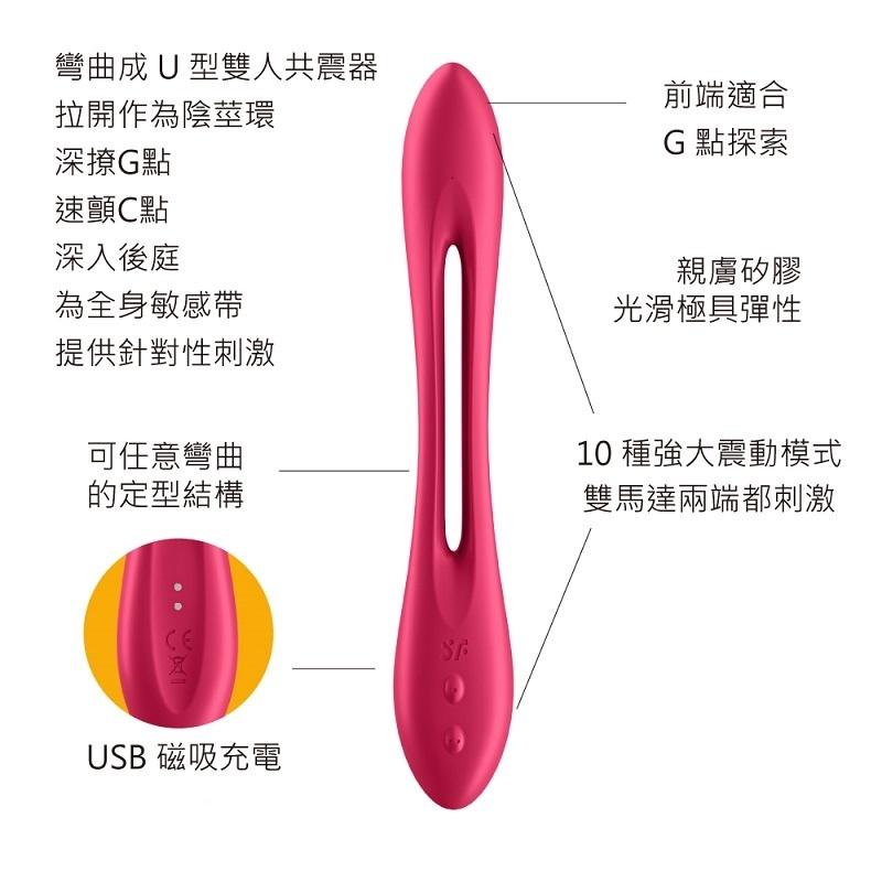贈潤滑液 德國Satisfyer Elastic Joy 靈活 樂趣創意雙人震動器 原廠保固 Elastic Game-細節圖5