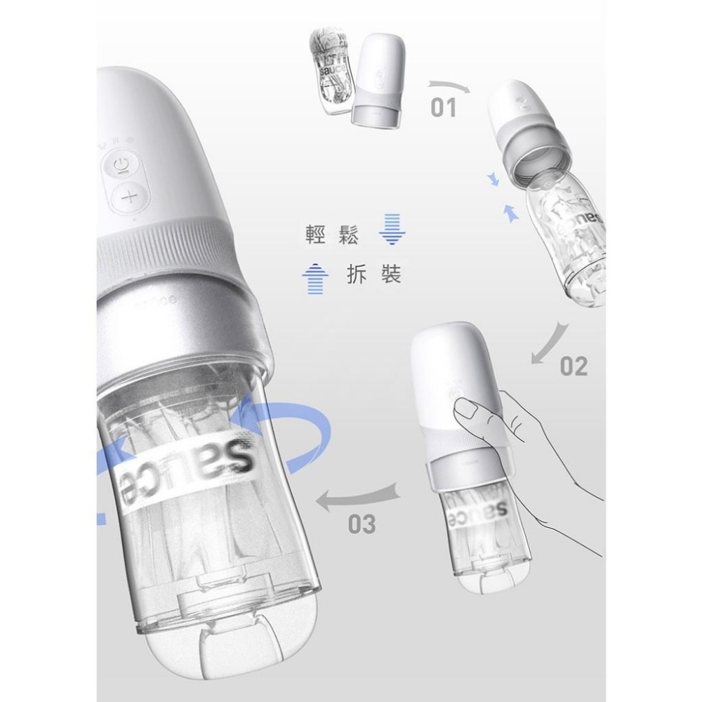 贈潤滑液 EXTRA SAUCE 旋風 電動飛機杯 品牌大使 林采緹 蛇姬推薦 保固二年 旋轉 吸吮 自慰器-細節圖2