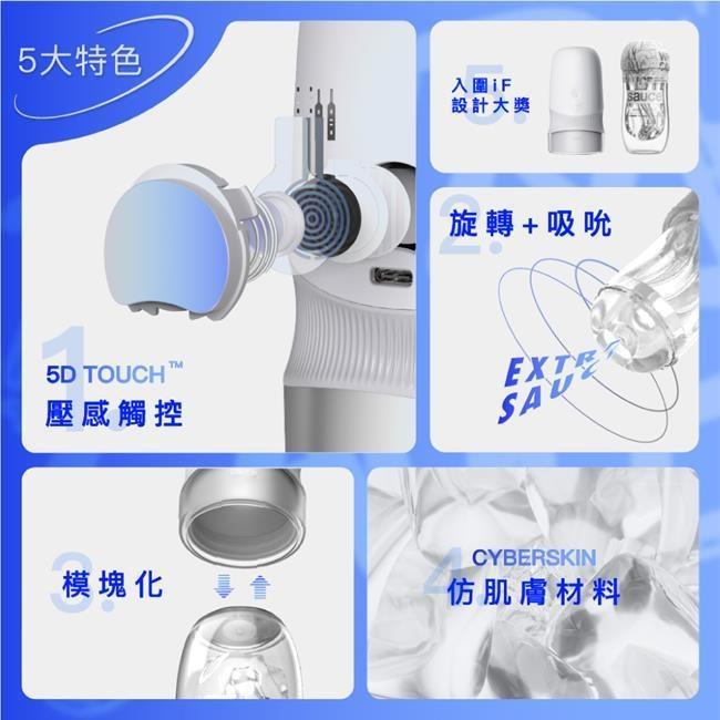 贈潤滑液 EXTRA SAUCE 旋風 電動飛機杯 品牌大使 林采緹 蛇姬推薦 保固二年 旋轉 吸吮 自慰器-細節圖5