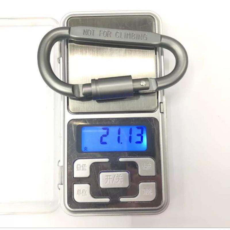 鋁合金登山扣、D字多功能快掛、灰色-細節圖2