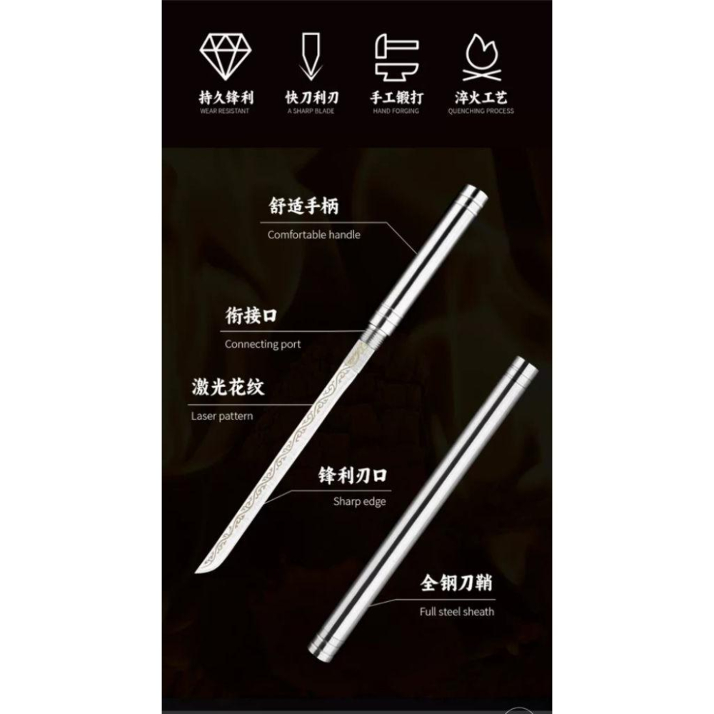 迷你棍刀隨身攜帶水菓刀鋒利切割-細節圖2