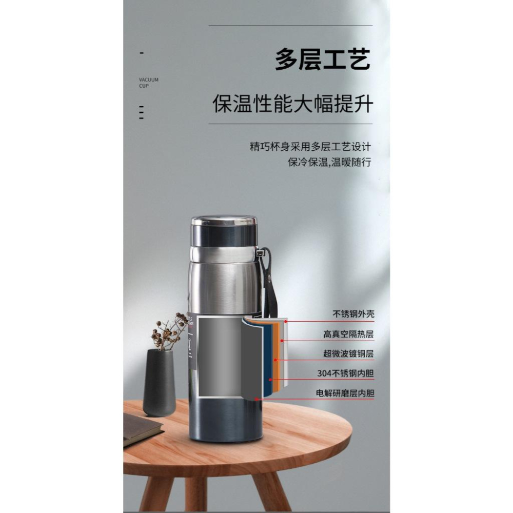 TINGMI小舖 316不鏽鋼保溫杯1000cc-細節圖2