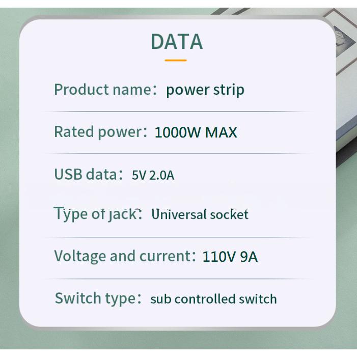TINGMI小舖 直板插排延長線 2usb9插頭台灣通用110V、2500w圖片僅供參考-細節圖2