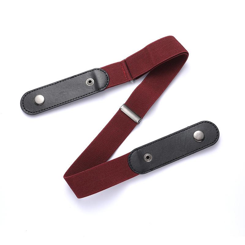 TINGMI小舖 台灣現貨 牛仔褲皮帶無痕彈力男百搭隱形鬆緊女士免打孔裝飾ins風懶人腰帶-細節圖2