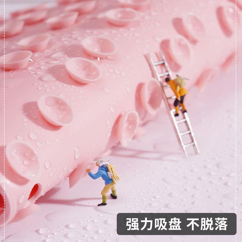 TINGMI小舖 浴室搓澡矽膠吸壁刷 不求人搓背刷 刷背硅膠-細節圖3