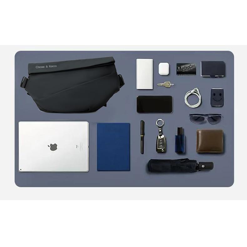 TINGMI小舖 台灣現貨 時尚機車騎乘斜背包大容量旅行潮包單肩包-細節圖4