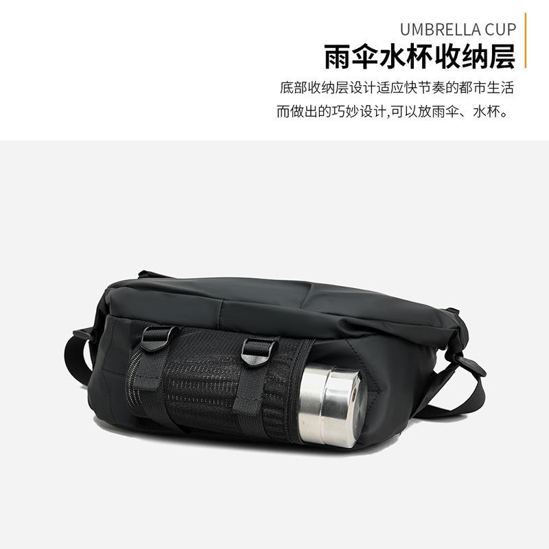 TINGMI小舖 台灣現貨 時尚機車騎乘斜背包大容量旅行潮包單肩包-細節圖8