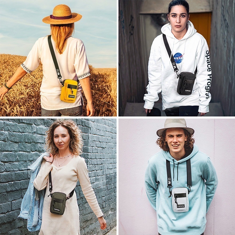 YIPINU潮流感百搭護照包 多功能防潑水側背包 單肩小潮包-細節圖3