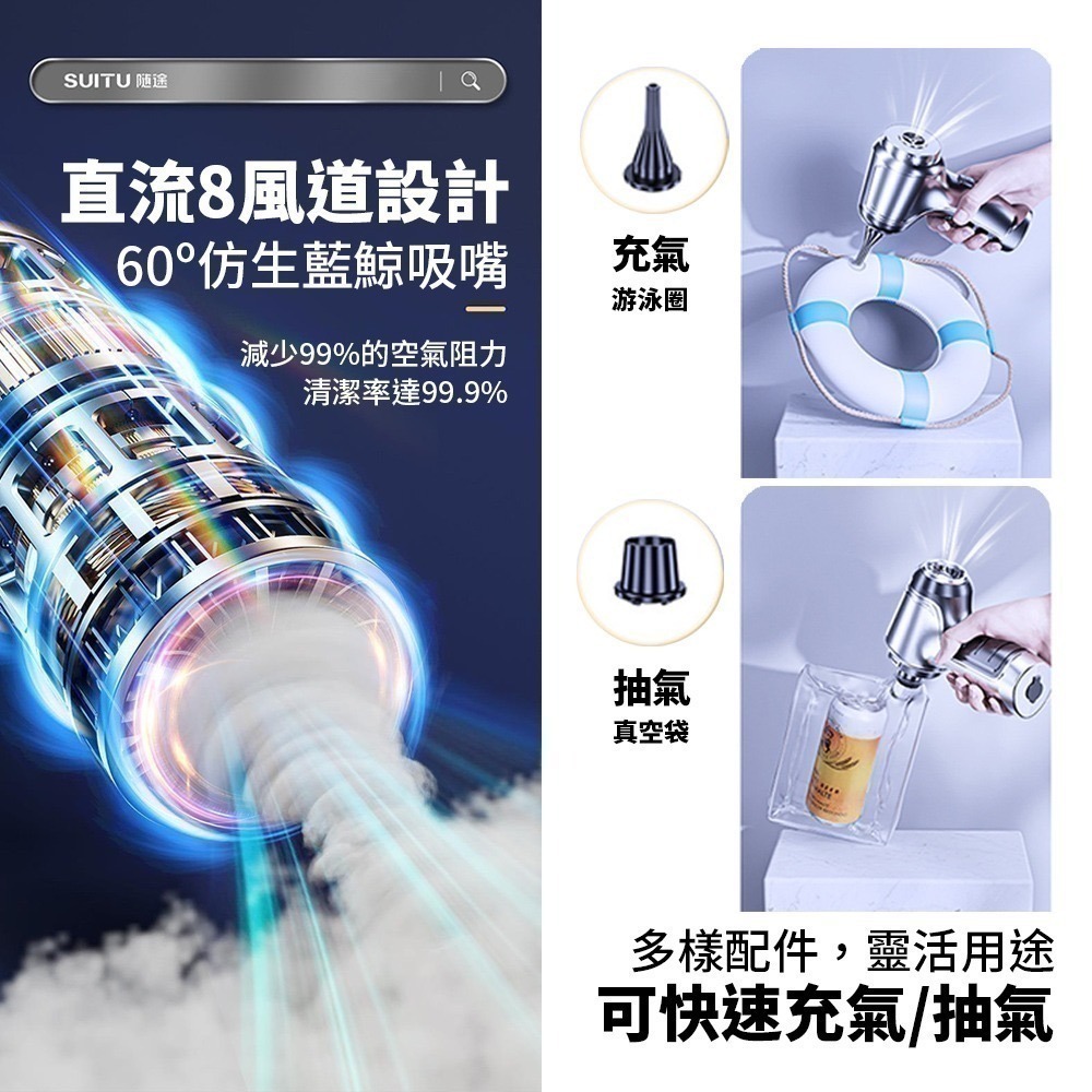台灣現貨【SUiTu 隨途】Pro大吸力 無線吸塵器 德國工藝 吸塵小鋼炮 無線手持式車用吸塵器 禮物 BSMI認證-細節圖5