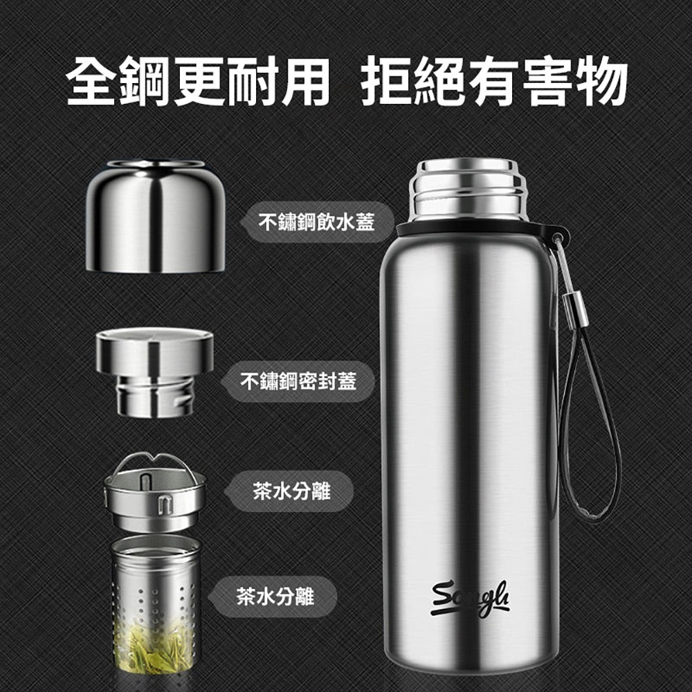 台灣現貨【德國工藝316頂級不鏽鋼保溫瓶】 大容量保溫瓶 1500ml/1000ml 不銹鋼保溫瓶 保溫杯 保溫水壺-細節圖2