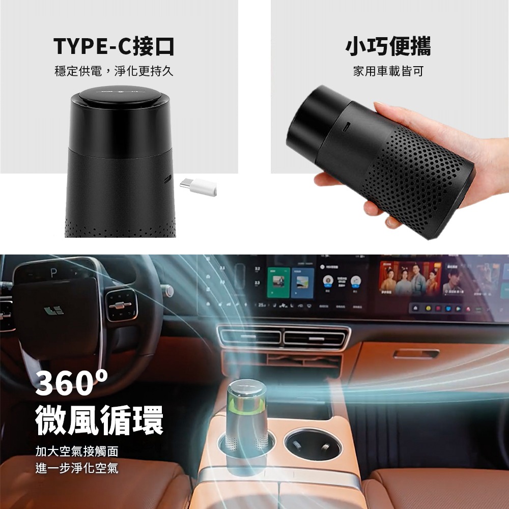 2024最新款 台灣現貨 負離子空氣清淨機 RGB炫彩 工業級濾網 除臭 甲醛 PM2.5 菸味 粉塵 車用 家用-細節圖7