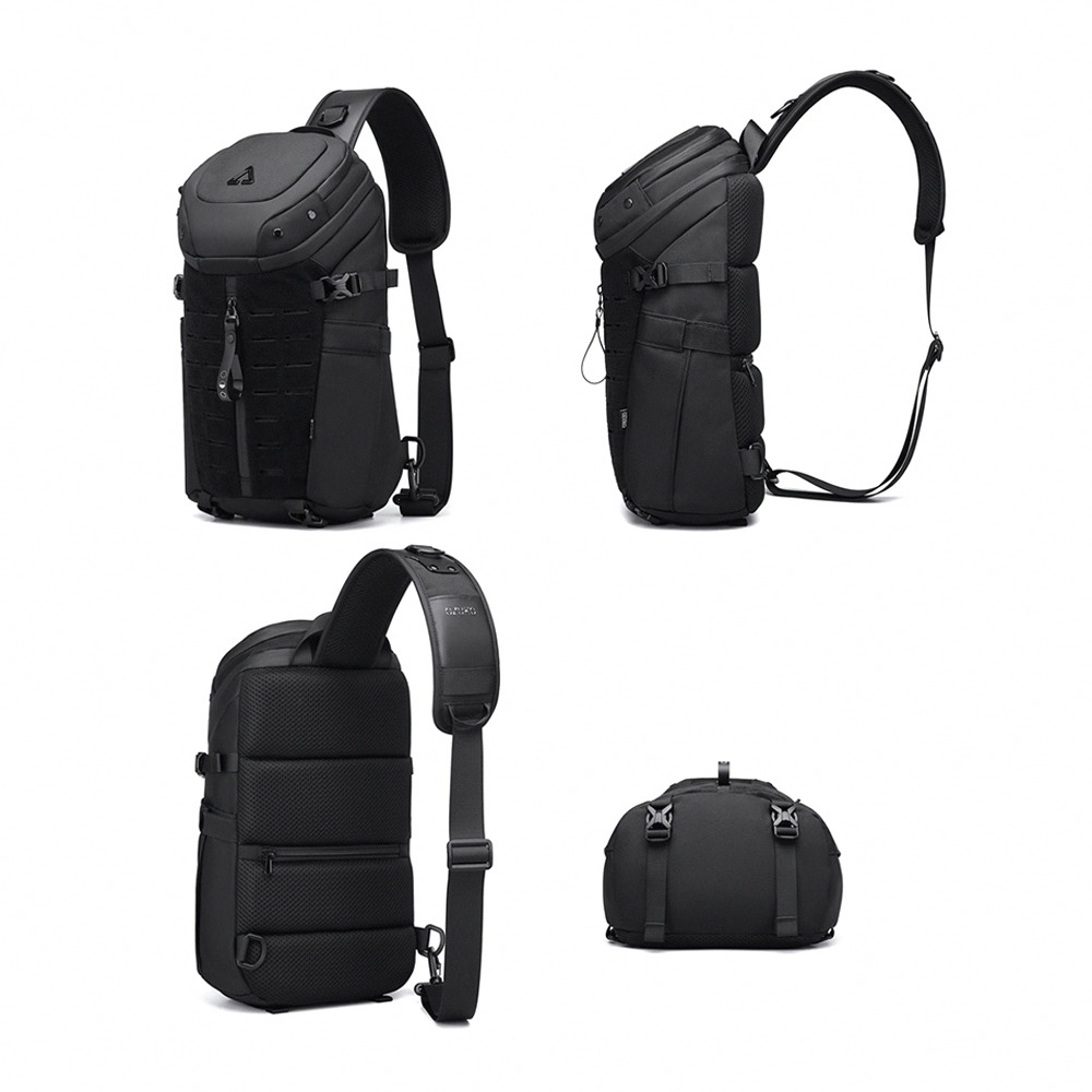 2024新款【OZUKO】大容量多功能男士單肩包 13吋筆電包 12.9吋平板 防割防潑水 斜背包 肩背包（4色任選）-細節圖8