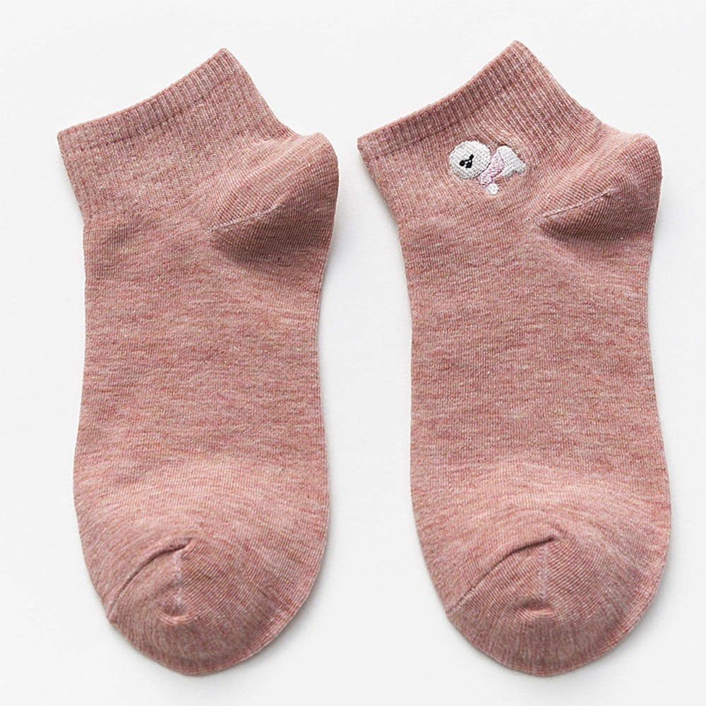 台灣現貨【韓版刺繡船襪｜短襪】動物刺繡襪 女生襪子 舒適短襪 個性短襪 女襪子 衛生獨立包裝 多款任選-規格圖9