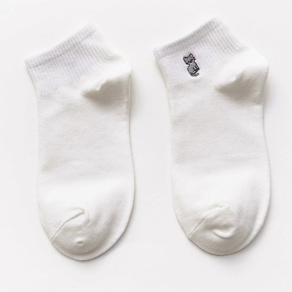 台灣現貨【韓版刺繡船襪｜短襪】動物刺繡襪 女生襪子 舒適短襪 個性短襪 女襪子 衛生獨立包裝 多款任選-規格圖9