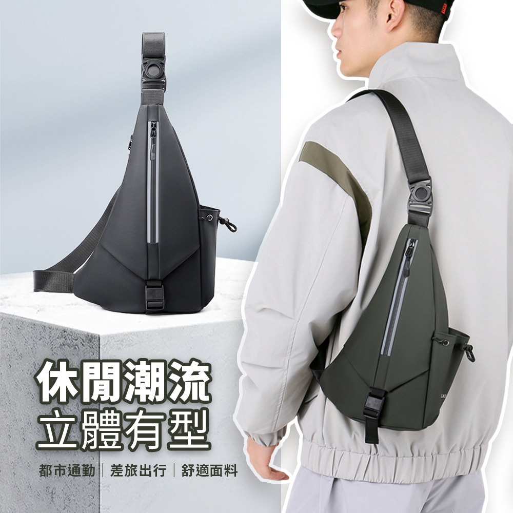 2024 防潑水胸包 機能包 單肩包 安全反光條 多功能貼身背包 相機包 插扣設計 快取胸包 斜背包 機車包 側背包-細節圖2