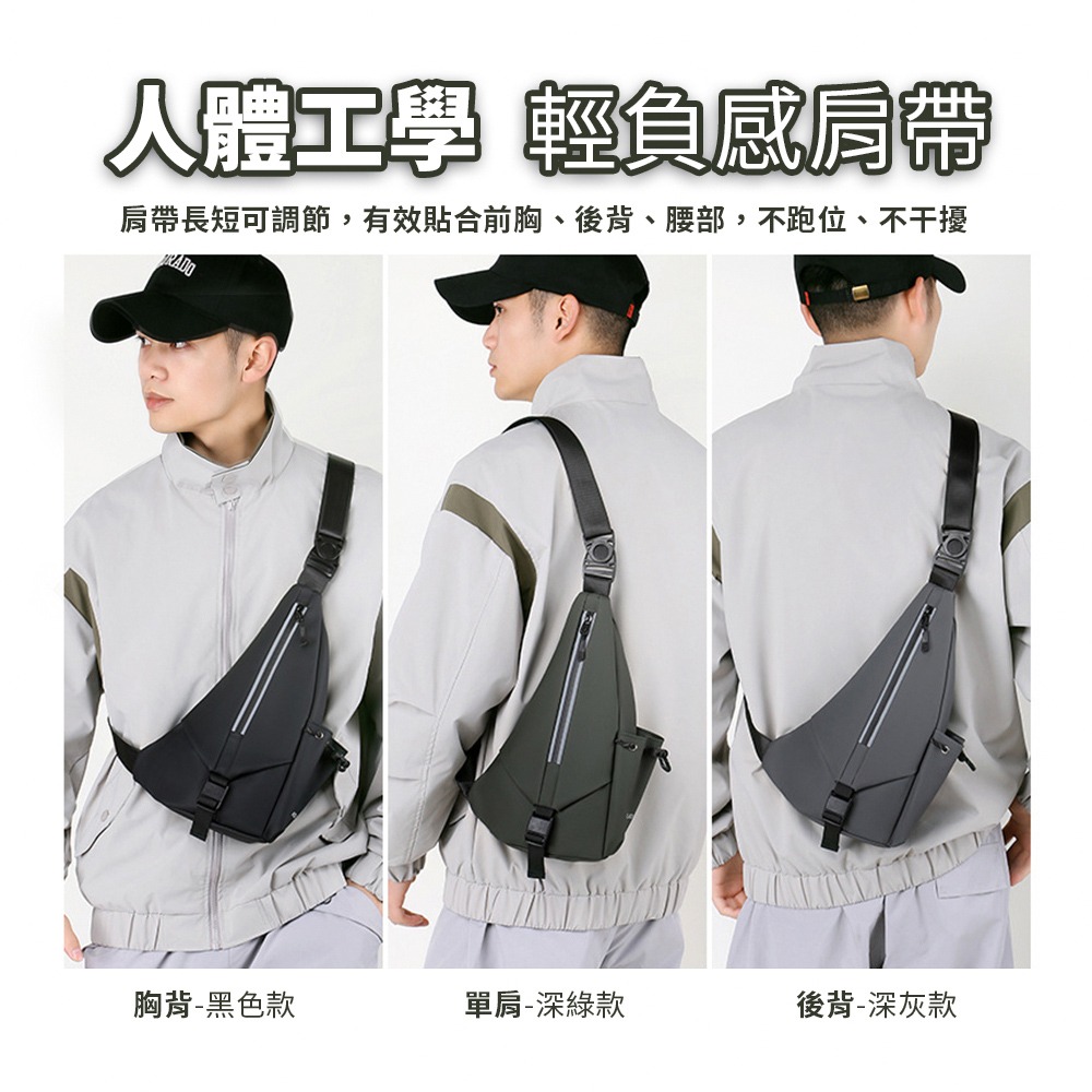 2024 防潑水胸包 機能包 單肩包 安全反光條 多功能貼身背包 相機包 插扣設計 快取胸包 斜背包 機車包 側背包-細節圖5
