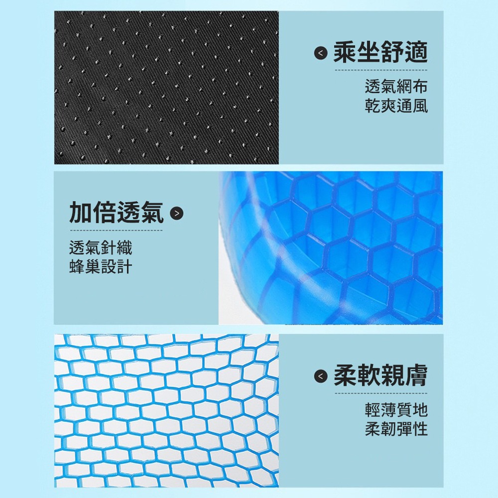 【機車涼感坐墊】摩托車 凝膠 釋放壓力 紓壓 涼墊 夏日必備 涼爽 透氣 舒適 通勤 兜風 車隊 車身配備 騎車 環島-細節圖7