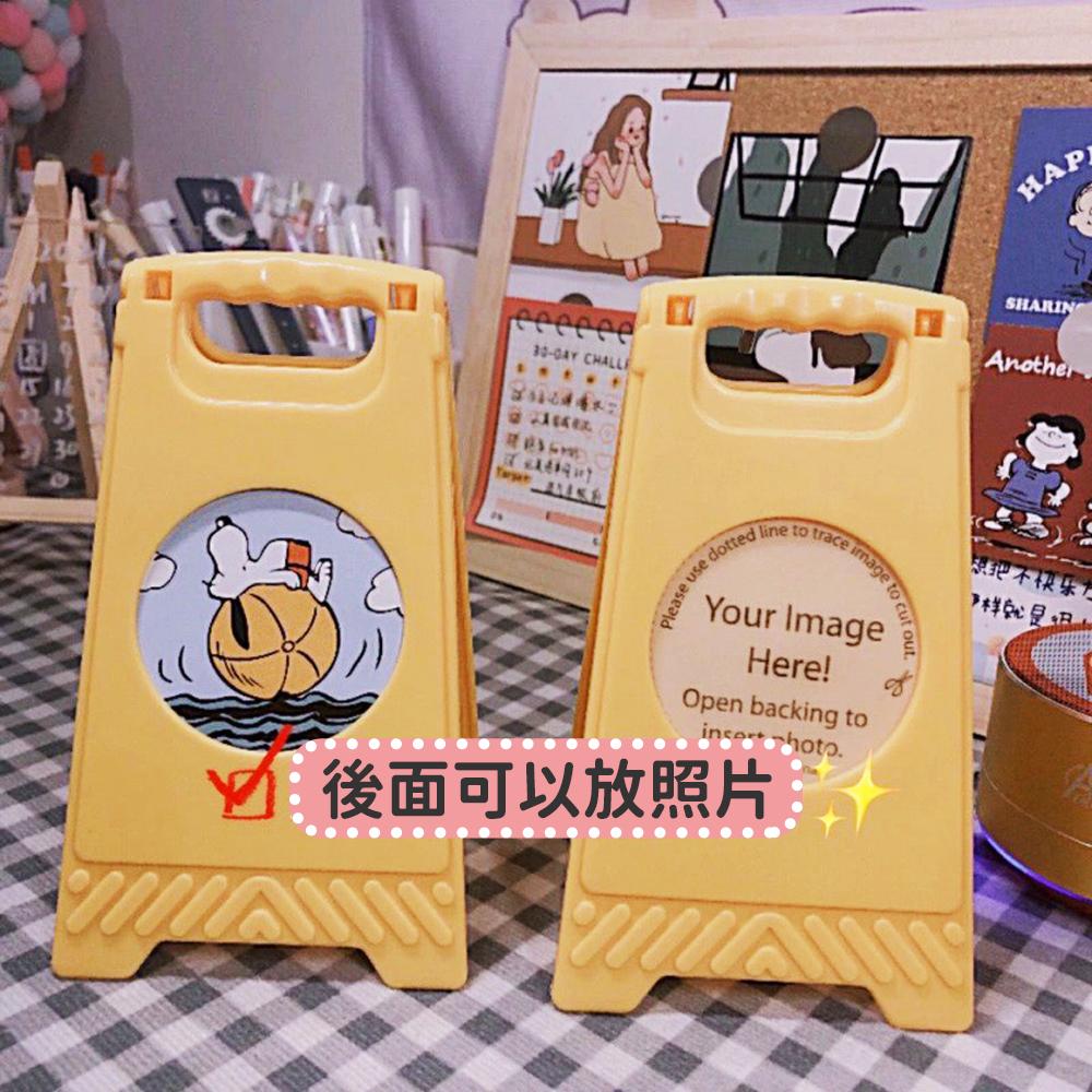 警告！不能拍照【禁止拍照摺疊鏡】因為還沒整理好外表 不能拍啦！警語鏡子 告示牌 黃牌立牌 逗趣小物 路障 裝飾 日常療癒-細節圖2