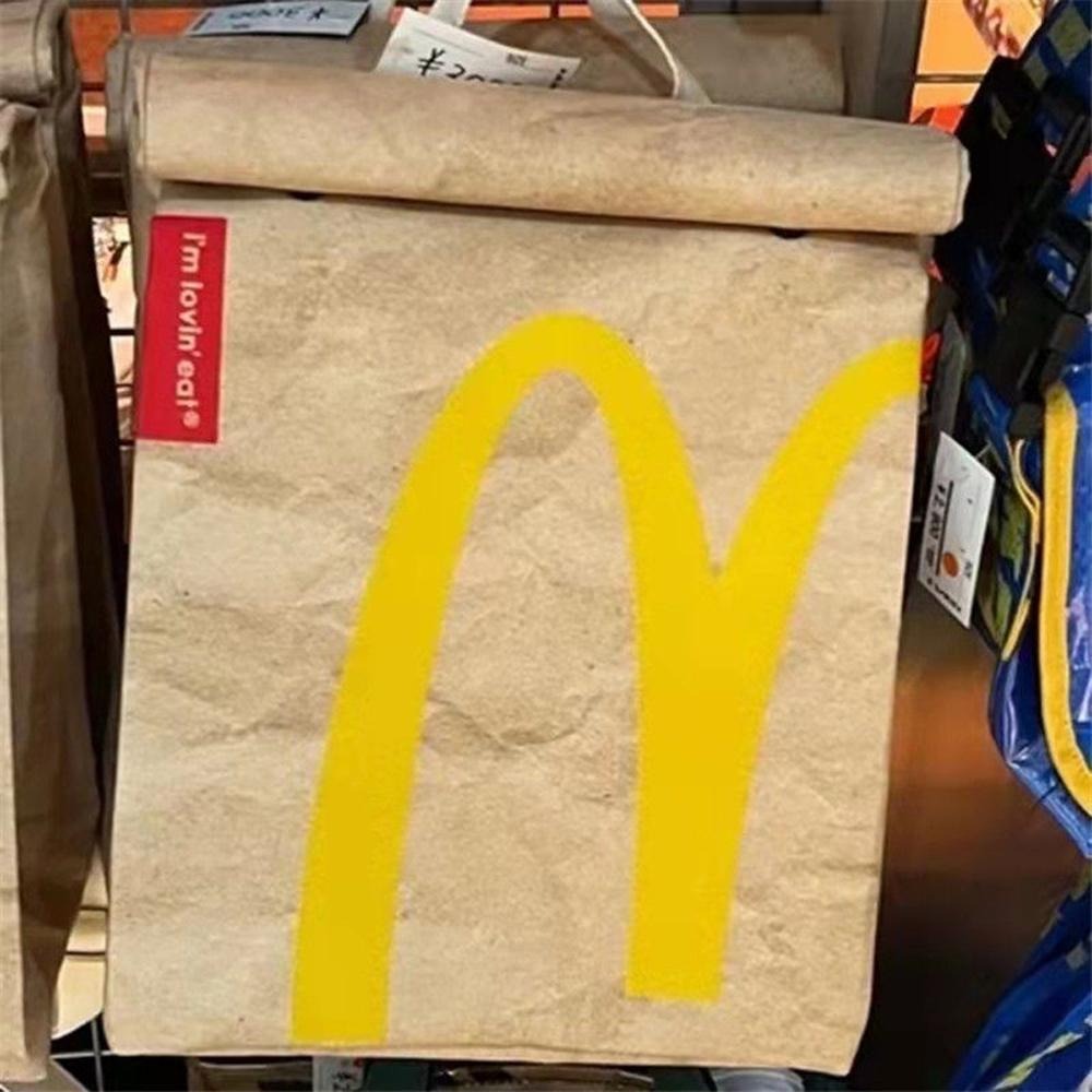 【麥當勞包包】 I＇m lovin＇ it 小麥迷注意！背去買薯條或漢堡吧！McDonald＇s造型包 紙袋 背包 側背-細節圖5