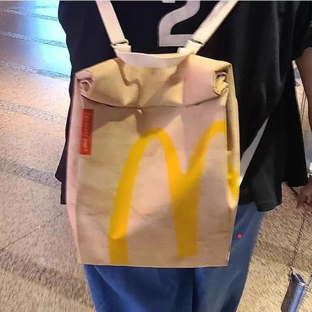 【麥當勞包包】 I＇m lovin＇ it 小麥迷注意！背去買薯條或漢堡吧！McDonald＇s造型包 紙袋 背包 側背-細節圖6