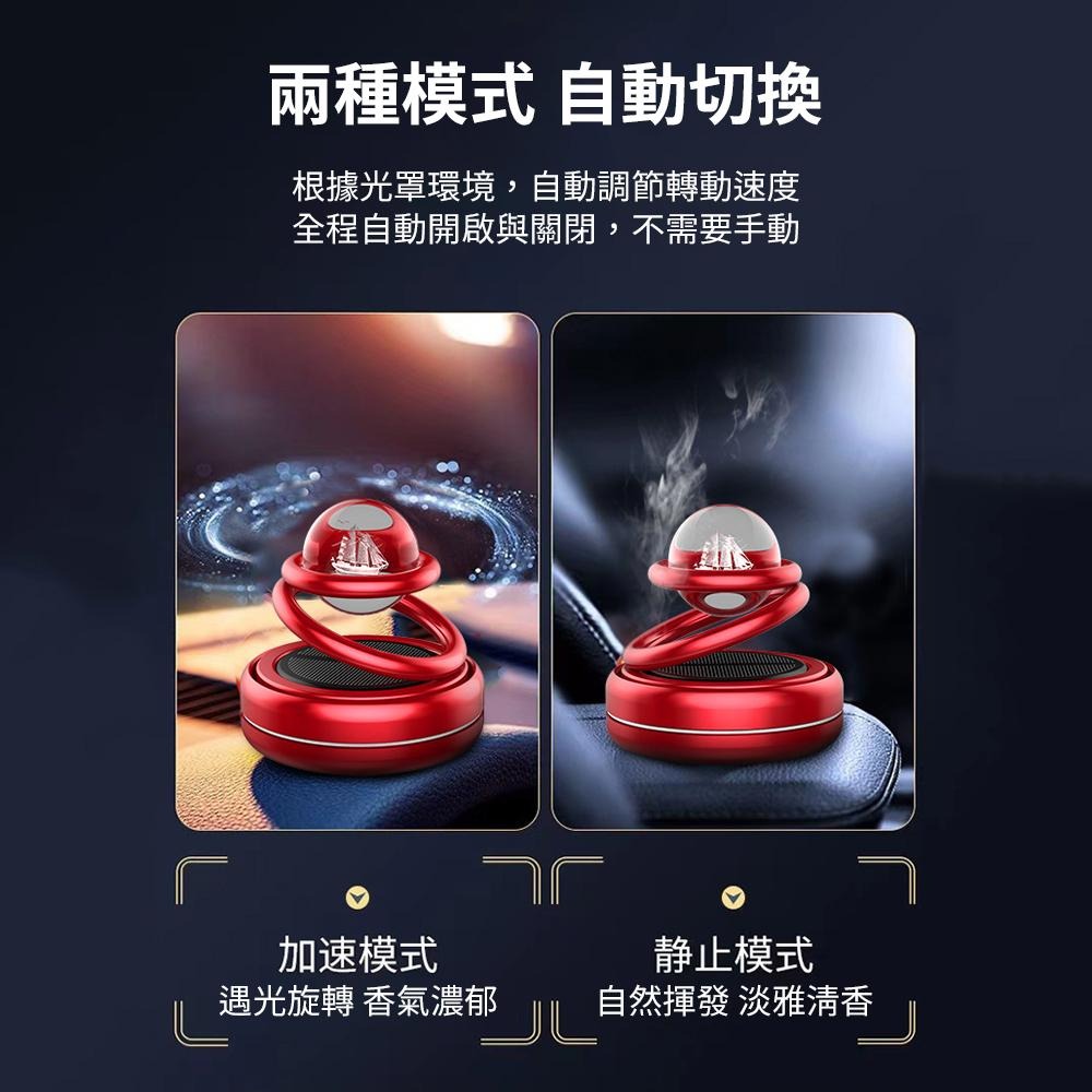 科技感十足【太陽能懸浮星球香氛】水晶球轉呀轉 就像在宇宙中 遇光旋轉 加速揮發香氣 車用 室內用 空氣清淨 除異味 抗菌-細節圖4