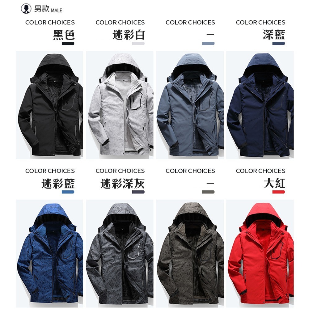 ⭐限時特價⭐ 可拆式衝鋒外套 三合一衝鋒衣 一件抵六件 全方位衝鋒衣 兩件式  防風 防水 登山 騎車 滑雪  防潑水-細節圖8