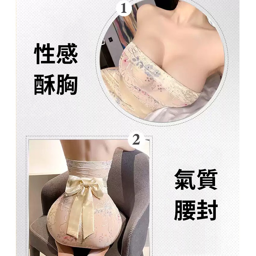 日式風情【日本和服情趣裝】平口抹胸 性感惹人愛 刺繡薄紗 若隱若現 誘惑十足 角色扮演 戰袍 蝴蝶結腰帶-細節圖2