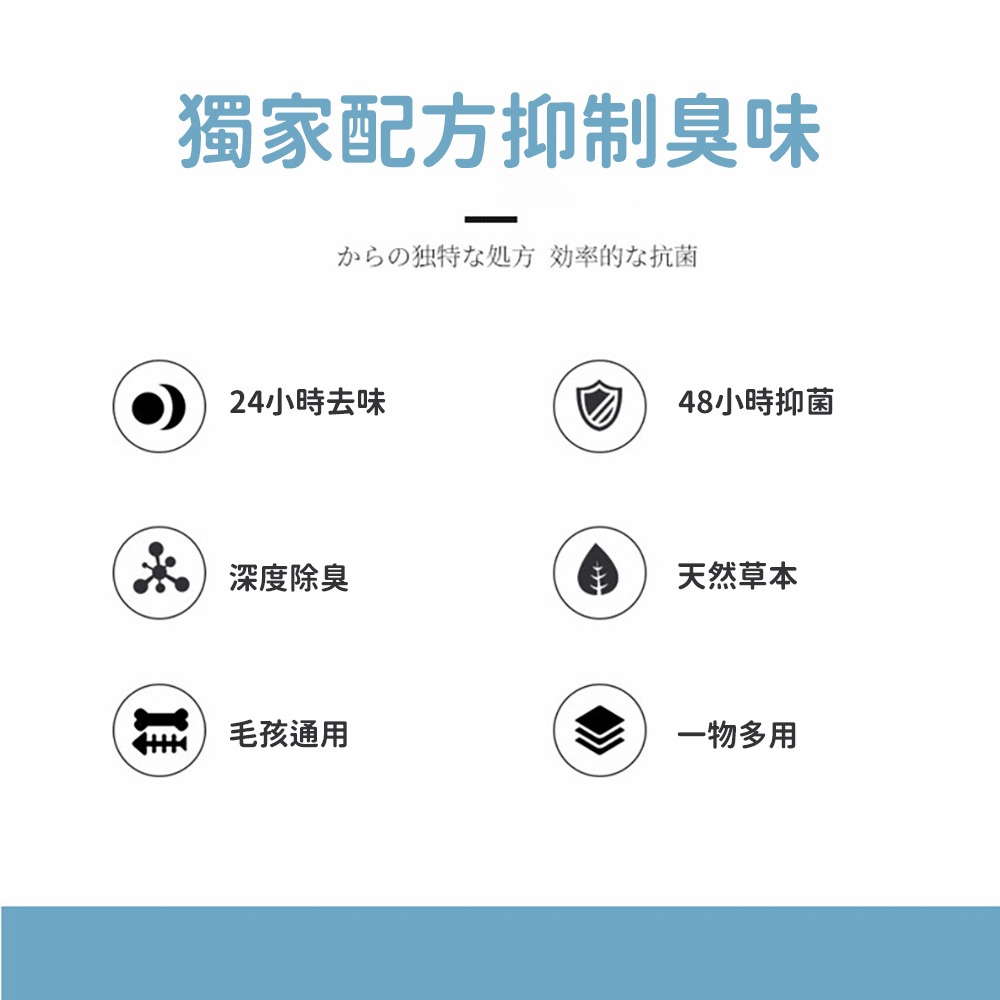分解惡臭 安全無毒【紫菜寵物除臭噴劑】還你清香 狗味 貓尿 睡窩 貓砂盆也可噴 抑菌 全家都能用-細節圖3