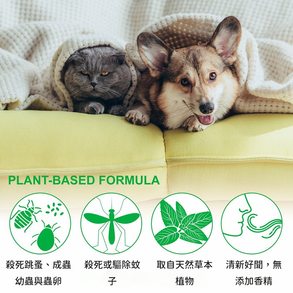 溫和配方【天然草本ELAIME寵物除蟲噴霧】驅走跳蚤 蜱蟲 抵抗蚊子 安全無毒 狗 貓 全方位守護毛小孩健康-細節圖2