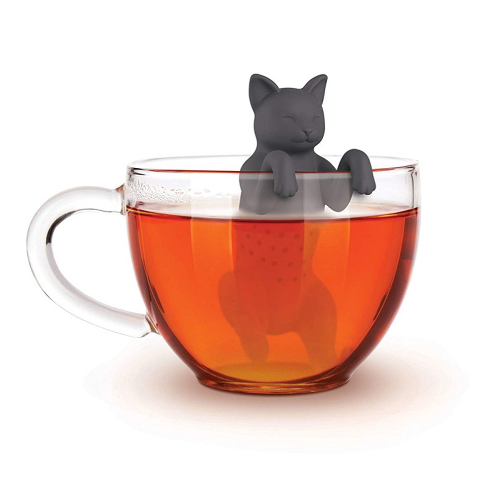 貓奴注意！Purrtea Cat 小黑貓泡茶器 茶包 濾茶 茶漏 食品級矽膠 放茶葉超簡單 送禮賣相好-細節圖3