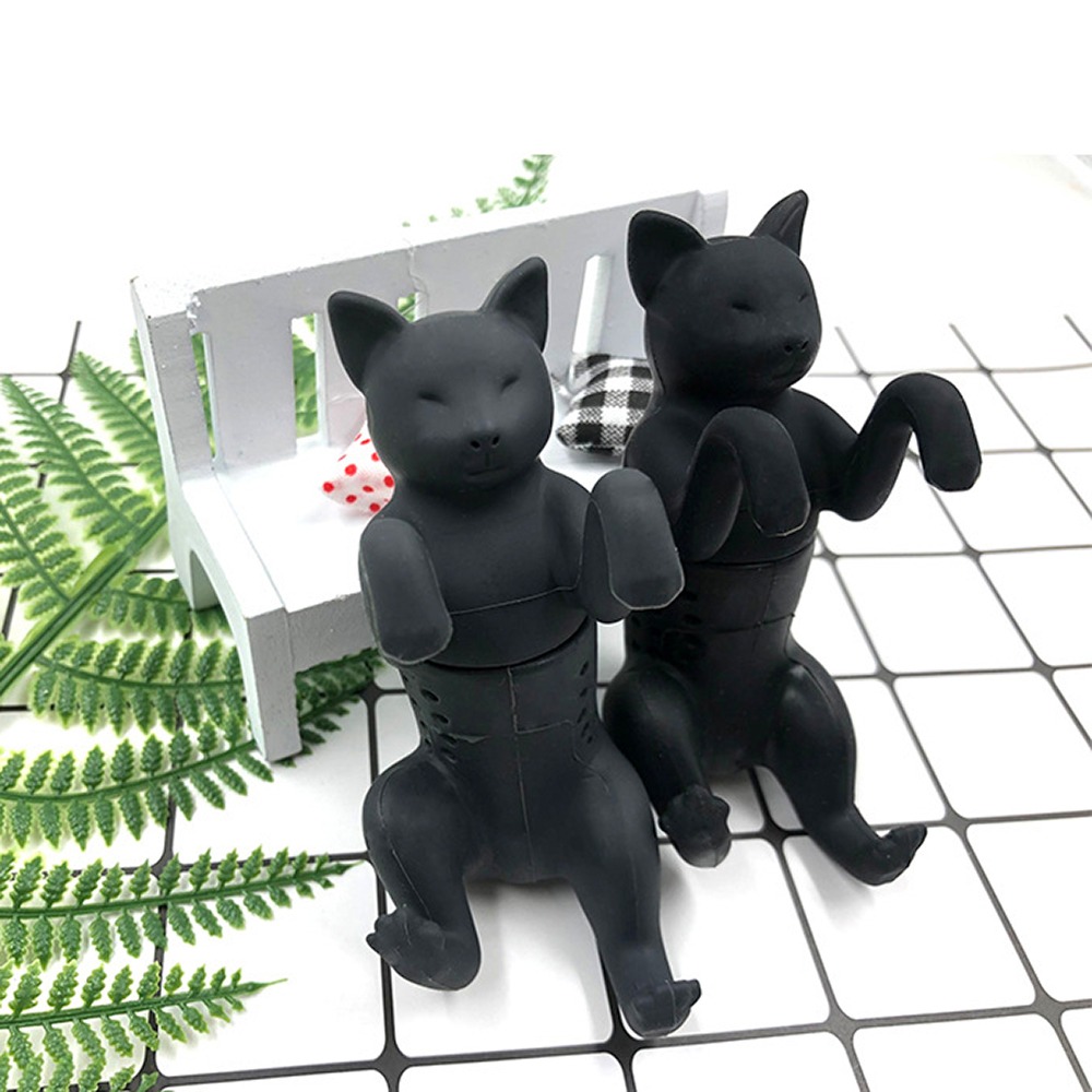 貓奴注意！Purrtea Cat 小黑貓泡茶器 茶包 濾茶 茶漏 食品級矽膠 放茶葉超簡單 送禮賣相好-細節圖4
