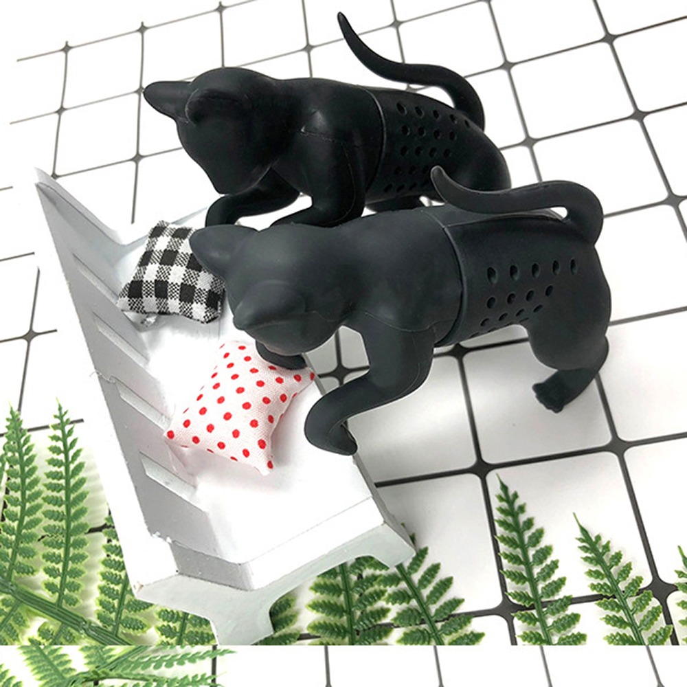貓奴注意！Purrtea Cat 小黑貓泡茶器 茶包 濾茶 茶漏 食品級矽膠 放茶葉超簡單 送禮賣相好-細節圖5