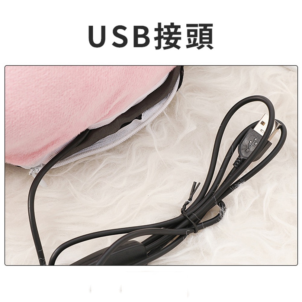 實在是太可愛【綿綿蓬蓬暖腳神器】暖腳寶 USB加熱拖鞋 三檔控溫 三檔定時 辦公室 居家追劇必備 外型可愛 送禮 交換禮-細節圖5
