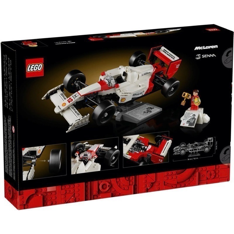 【高雄∣阿育小舖】LEGO 10330 麥拉倫 McLaren MP4/4 & Ayrton Senna 艾爾頓．冼拿-細節圖3