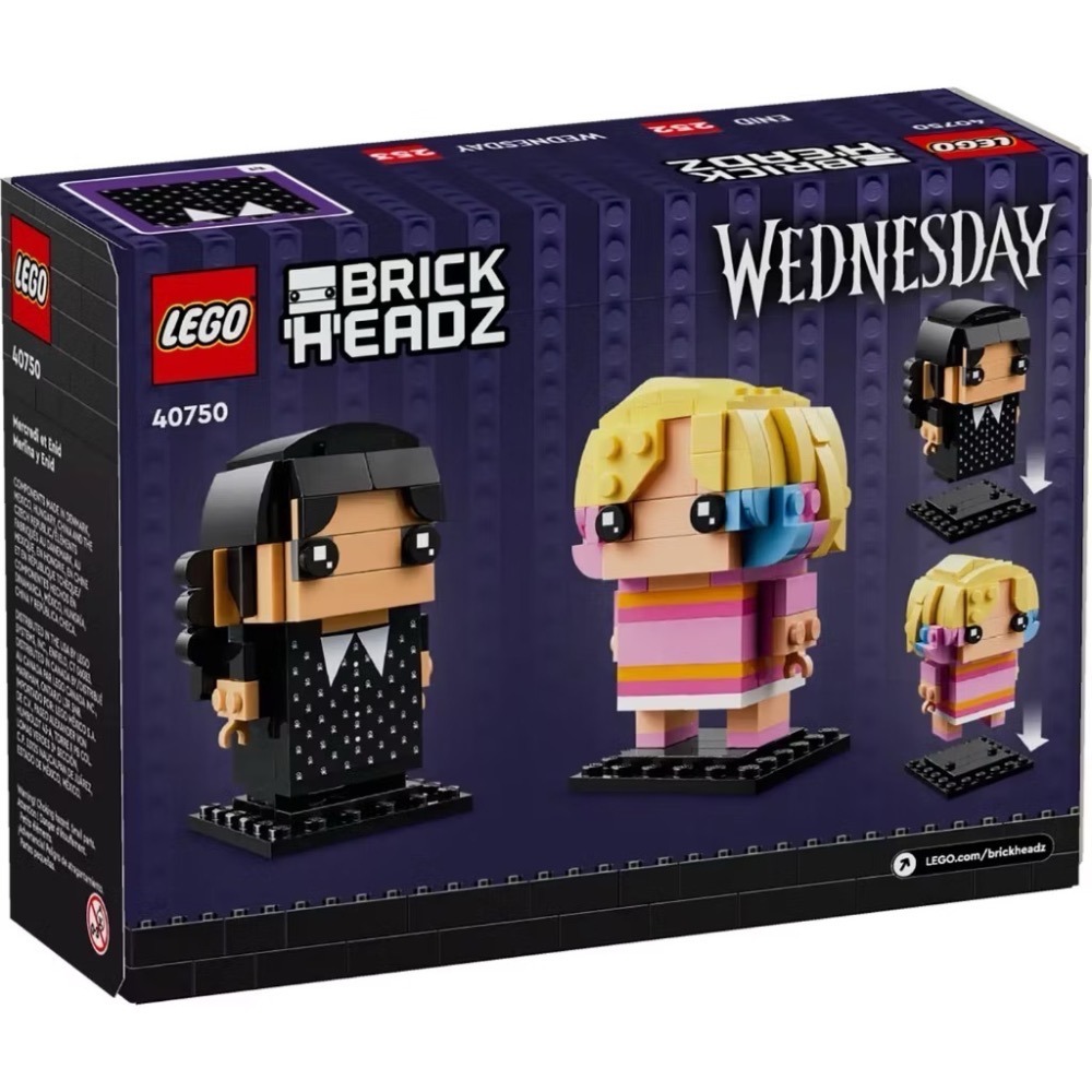 【高雄∣阿育小舖】LEGO 40750 Wednesday & Enid 大頭系列-細節圖3