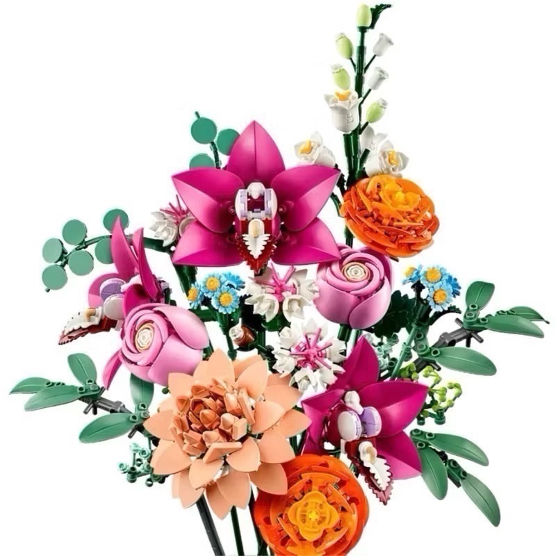 （店面）１２９５【高雄∣阿育小舖】LEGO 10342 優雅粉紅花束 花藝系列-細節圖3