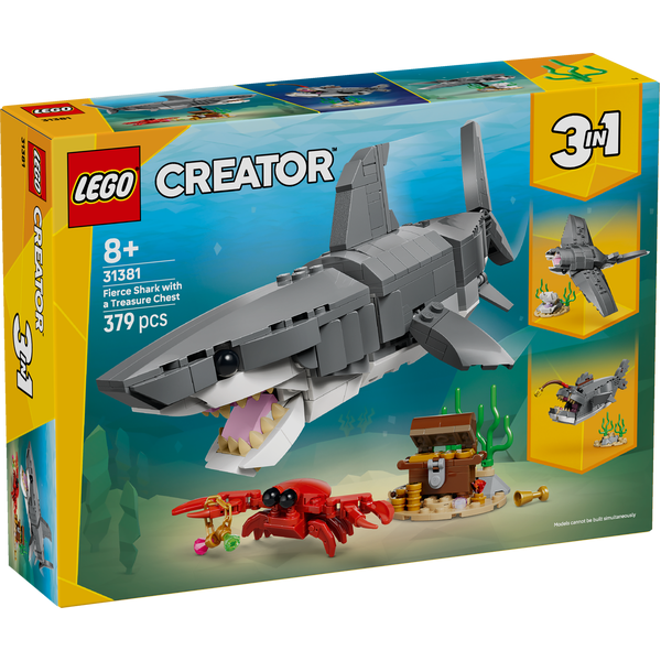 【高雄∣阿育樂高】LEGO 31381 凶猛鯊魚和寶箱 燈籠魚 安康魚 三合一系列-細節圖2